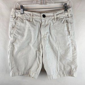 Hollister Shorts Mens 29 White Chino Classic Short Speckled Casual 8" Inseam